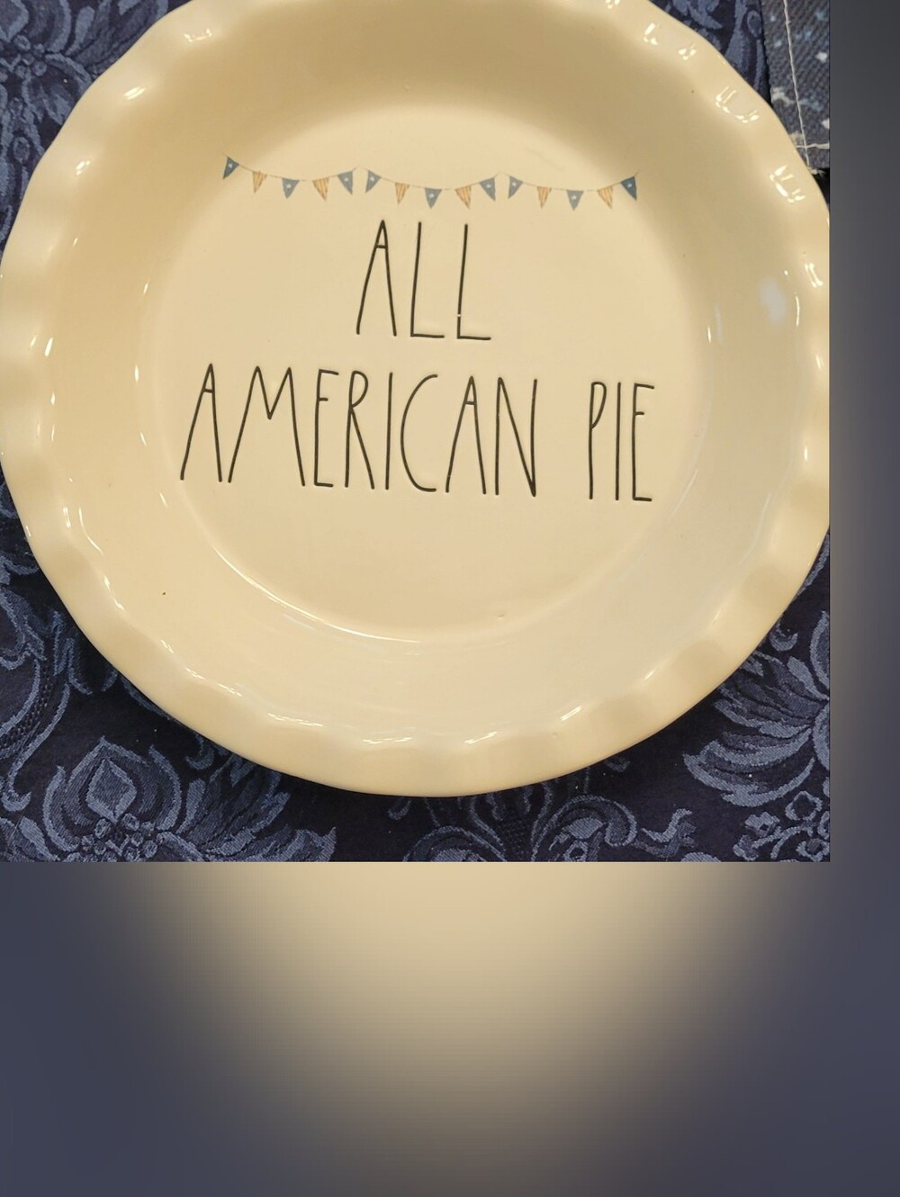 Rae Dunn Ceramic "All American Pie" Pie Dish